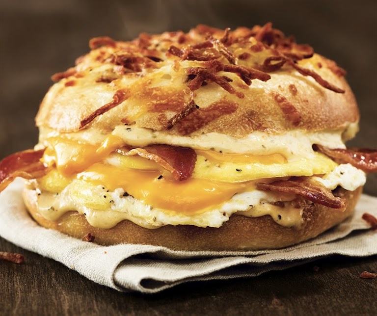 Cheesy Hash Brown Gourmet Bagel at Einstein Bros. Bagels