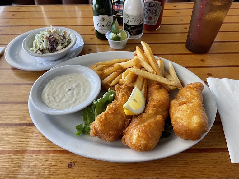 Turk's Famous Fish and Chips at Turk's Dana Warf Restaurant