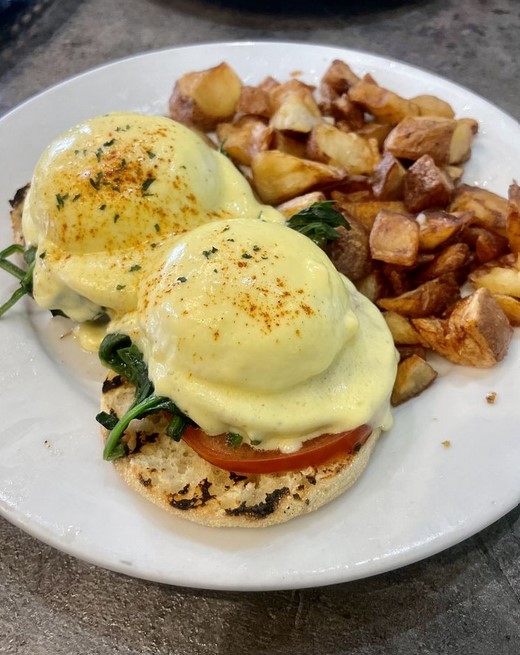 Canadian Bacon Benedict at Plumeria Cafe by Stacks Pancake House