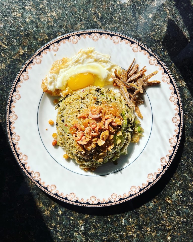 Rice with Pickled Tea Salad at Mandalay Morning Star Burmese Kitchen