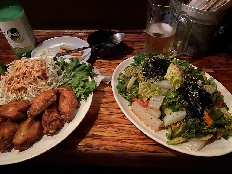 Deep Fried Chicken Gizzard W/ Salad at Dan Sung Sa