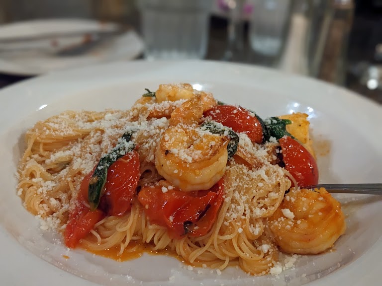 Spaghettini in Salsa Cruda at Farfalla Trattoria Westlake Village