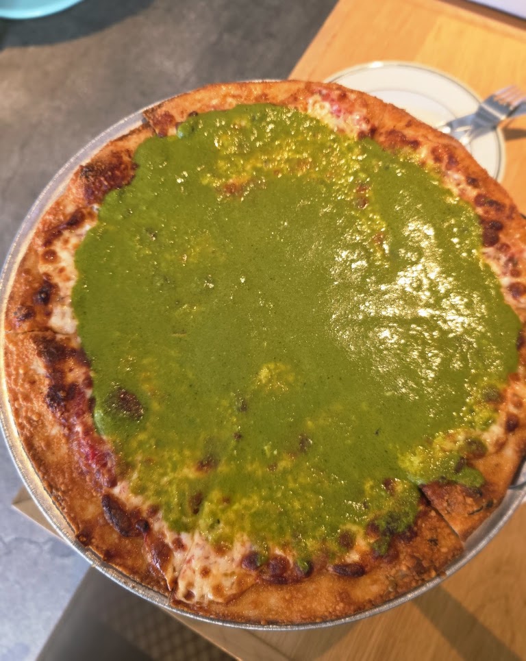 Green Tikka Masala Pijja at Pijja Palace