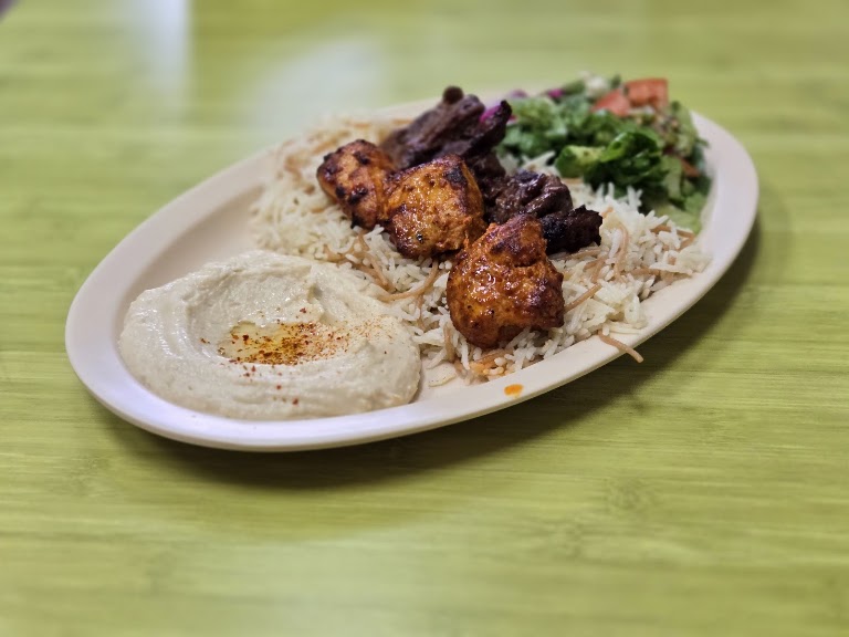 Hummus with Meat at Aleppo Grill