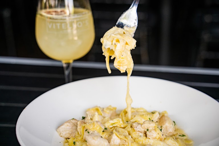 Fettuccini Alfredo at Vitello's Restaurant