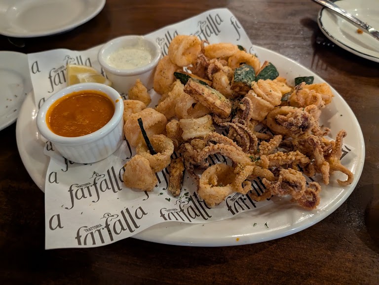 Calamari Fritti at Farfalla Trattoria Westlake Village