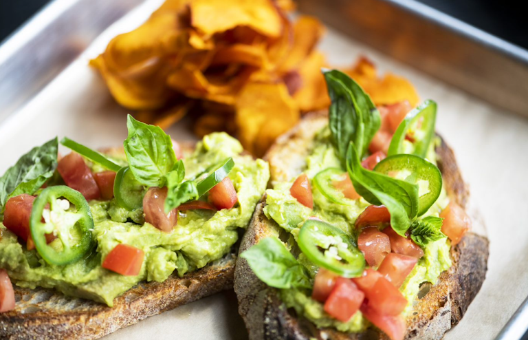 Toast (open-faced Sandwich) at Toasted Barrel Woodland Hills