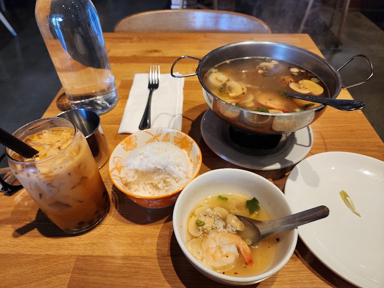 TOM YUM SOUP at Thai by Trio