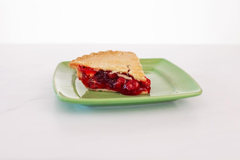Heart-shaped Hand-held Cherry Pie at Polly's Pies