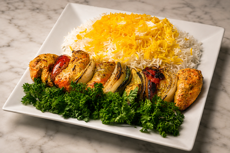 Chicken Shish Kabob at Baran Mediterranean Restaurant & Bar