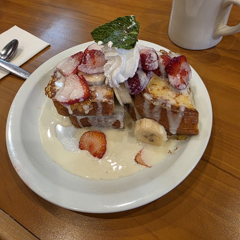 Caramel Churro Stuffed French Toast Combo at Loaded Cafe Restaurants Lawndale
