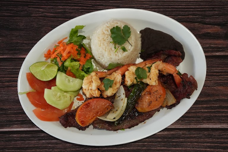 Carne Asada Con Camarones at El Sabor Latino Restaurant