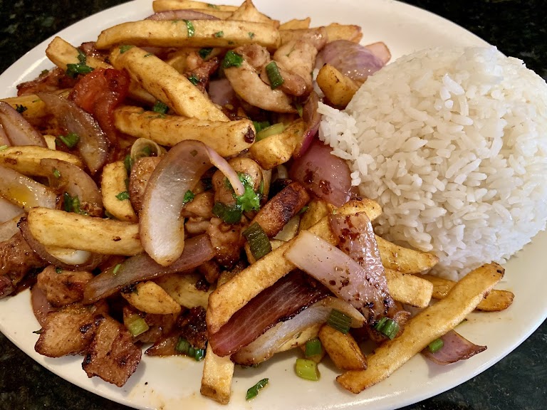 Salchipapas at El Pollo Inka