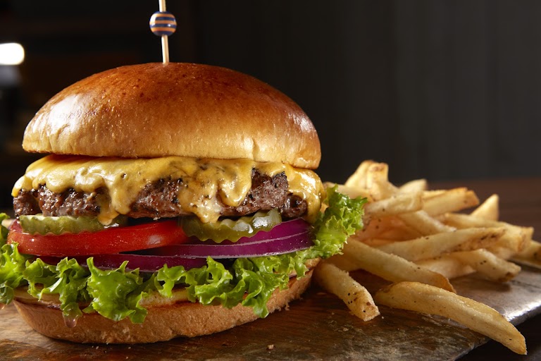 All American Smashed Burger at Dave & Buster's