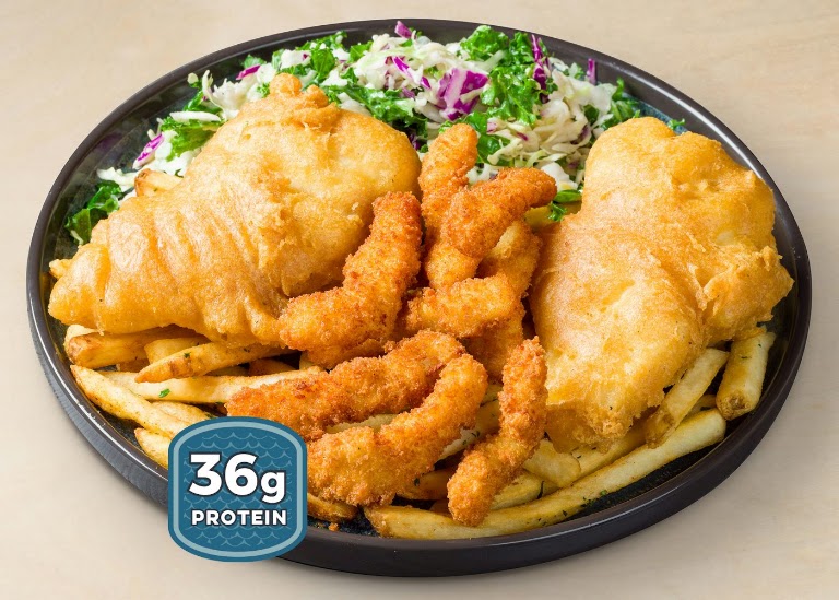3-piece Battered Fish & Chips at California Fish Grill