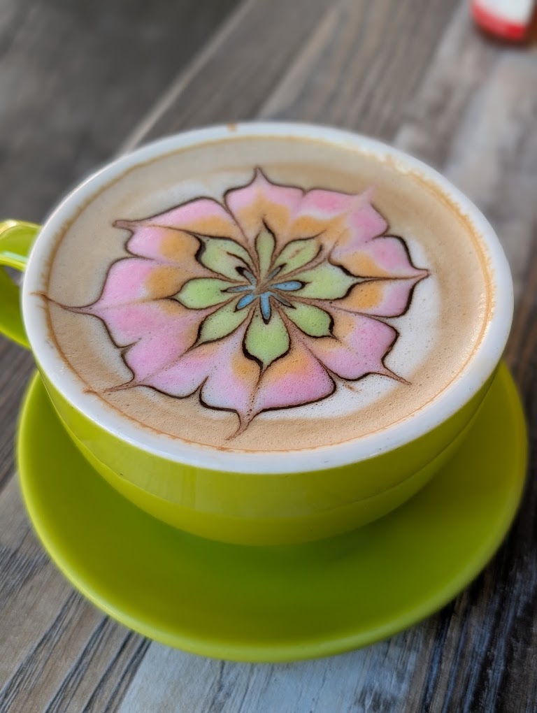 Latté at Wild Oak Cafe