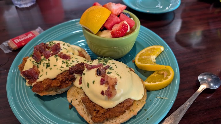 Dos Caballeros Benedict at Blackbird Cafe Inc