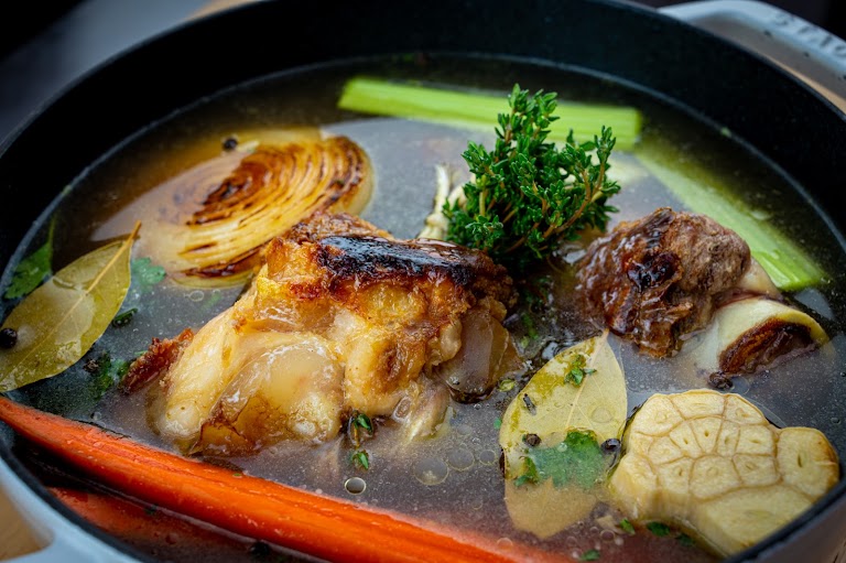 Beef Bone Broth at SoLé SoupS Calabasas Soup Studio