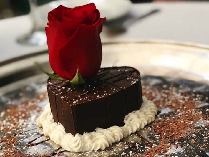 Heart Shaped Flourless Chocolate Cake at Il Cielo