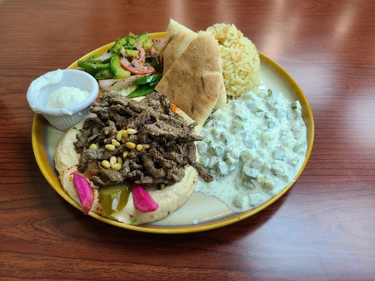 Chicken Shawarma Plate at Divine Mediterranean Experience