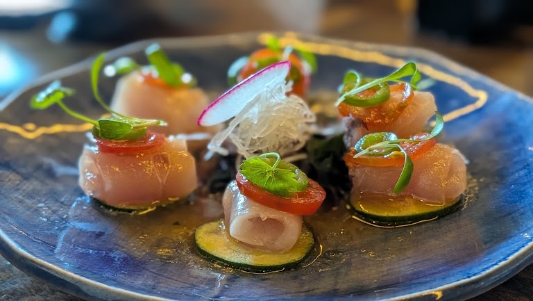 Yellowtail Serrano Sashimi at Yunomi Handroll