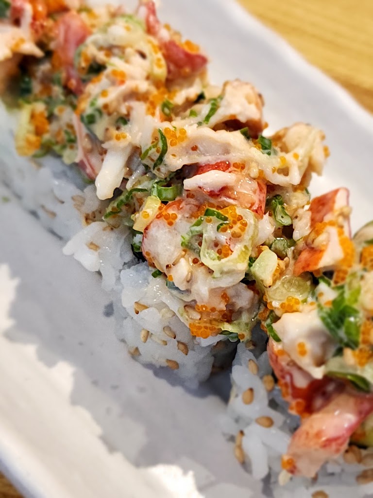 California Roll Wrapped with Tuna on Top at Shiso Sushi