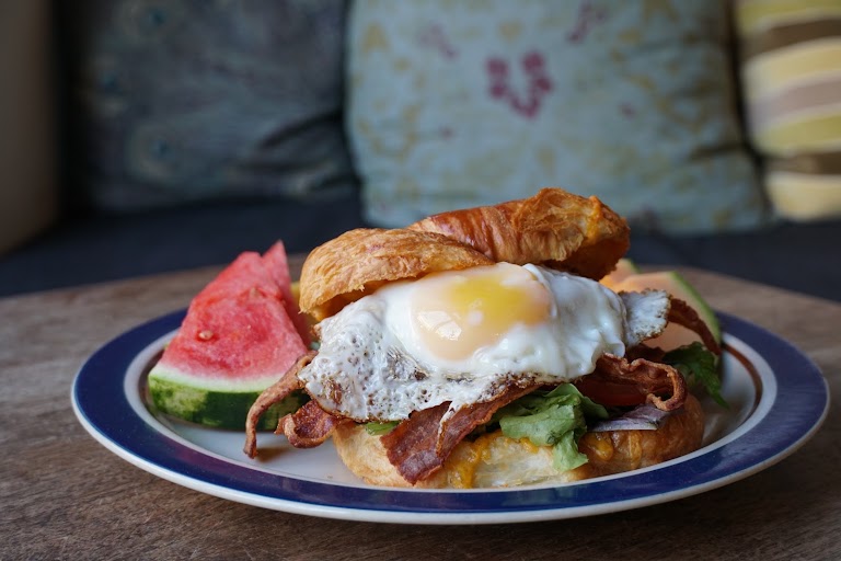 Breakfast Croissant Sandwich at Den Cafe