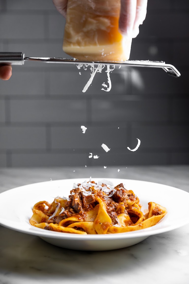 Burnt Spaghetti Assassina at Forma Restaurant & Cheese Bar Santa Monica