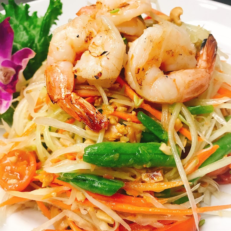Glass Noodle Shrimp & Scallops at Swan Thai RPV