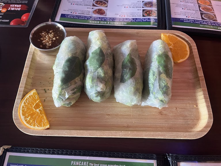 Spring Rolls at Green Leaves Vegan