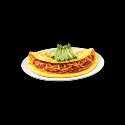 Bacon Avocado Cheese Omelette at I Heart Pancakes