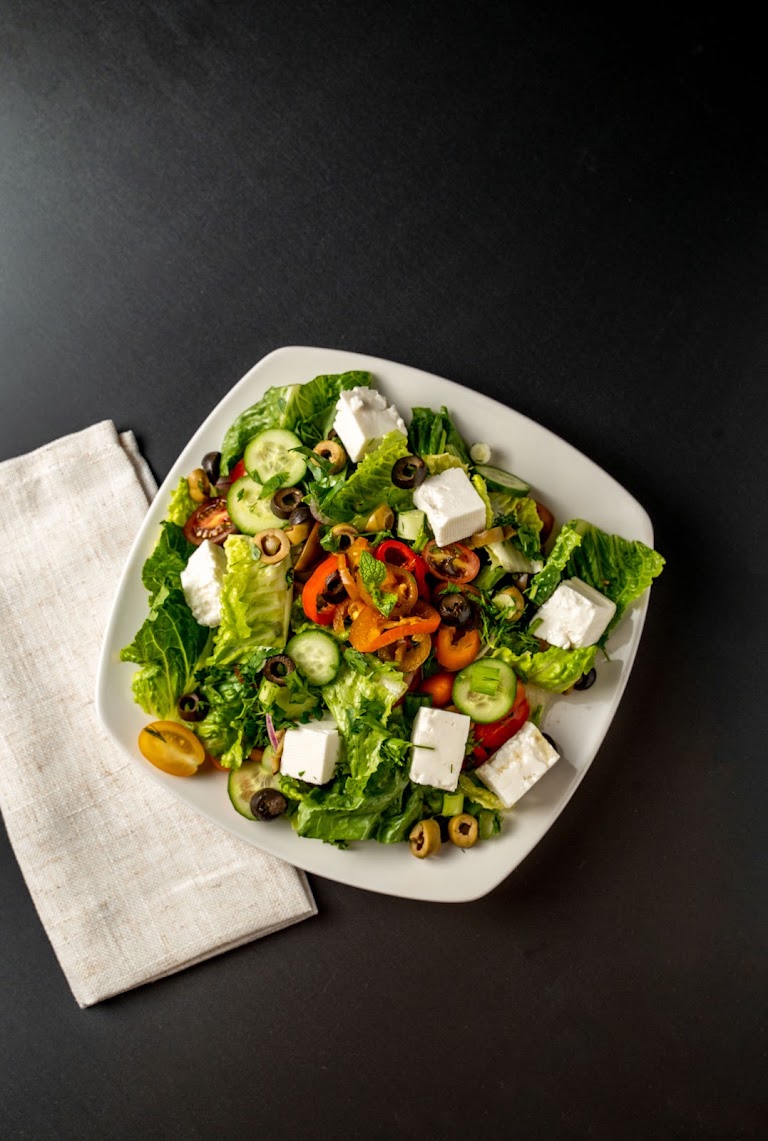 Greek Salad at A&V Grill Kitchen-LA Shawarma