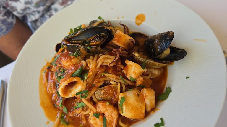 Spaghettini Frutti Di Mare* at Trattoria Amici