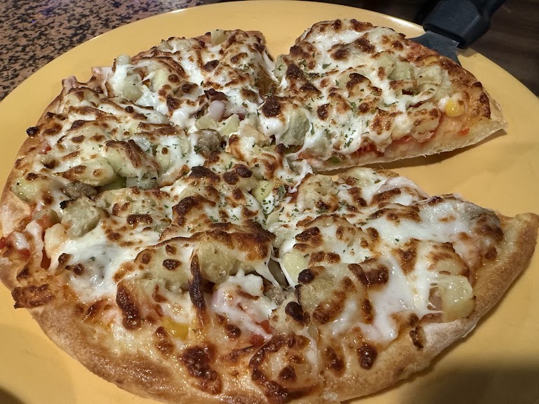Potato Pizza at Flying Chicken & Pa-Dak