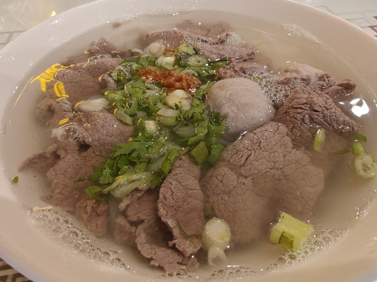 BEEF STEW Noodle + Coffee at Kim Tar Restaurant