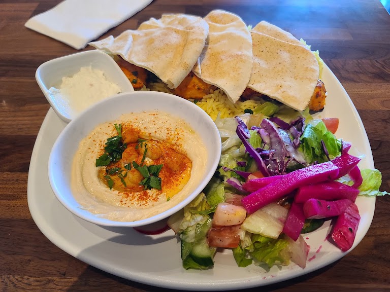 Falafel Plate at Mediterranean Kabob Station