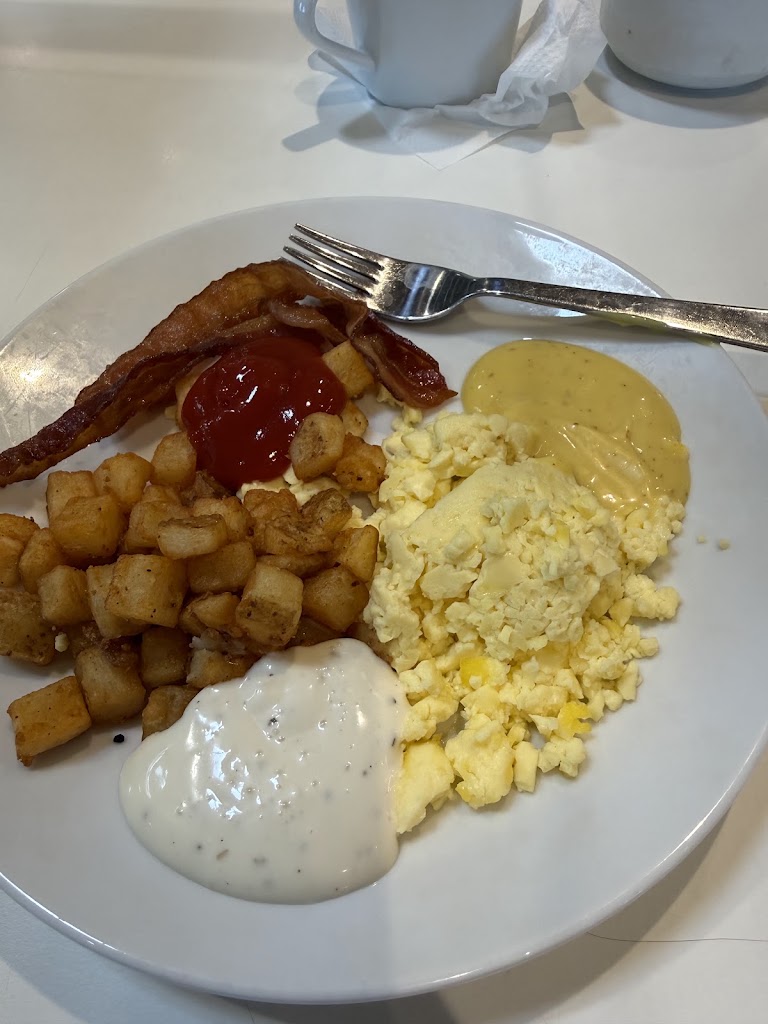 Breakfast Plate with Pancakes at IKEA Restaurant