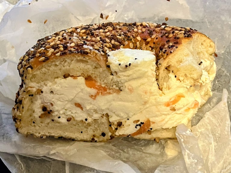 Lox Scallion at Bagel Boss Burbank