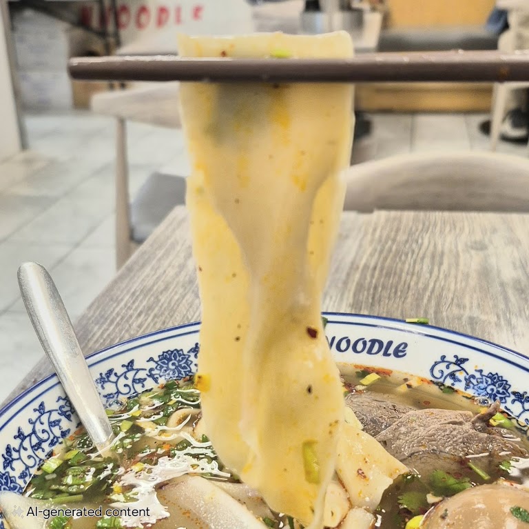 Vegetable Noodle Soup 素三鲜汤面 at Lanzhou Noodle