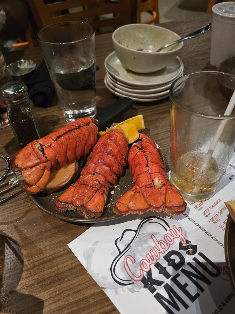 Lobster Tails at Black Angus Steakhouse