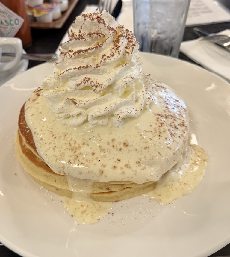 Tiramisu Pancakes at Lady C’s (formerly CiCi’s)