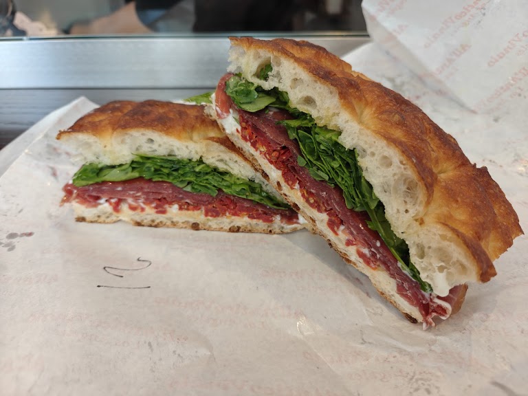 Bresaola, Parmigiano Reggiano, Arugula at All'Antico Vinaio