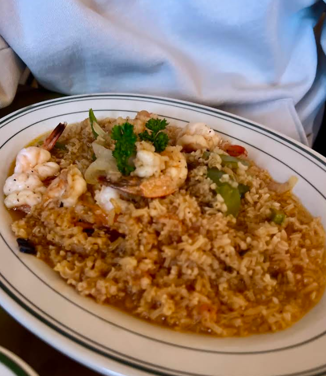 Shrimp a La Valenciana at Lares Restaurant