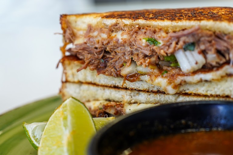 Birria Melt at No Sabo Cafe