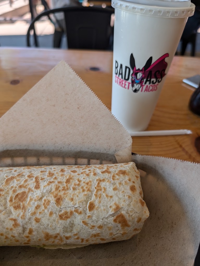 Carne Asada Burrito at Bad Ass Street Tacos