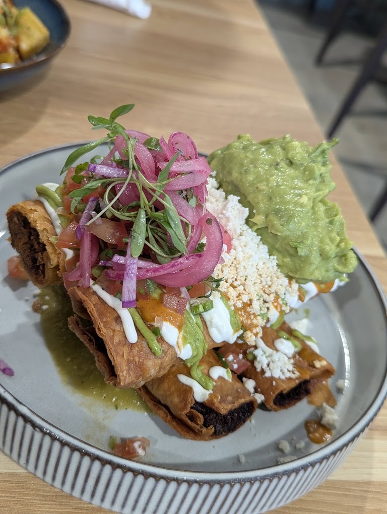 Short Rib Flautas at Bandoleros Café