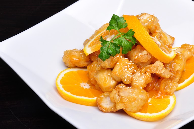 L-orange Chicken at Thai Taim restaurant