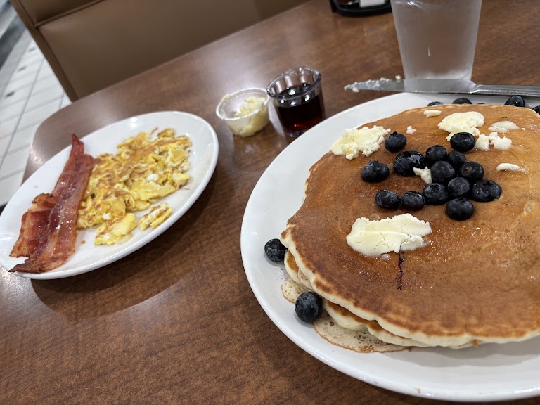 Blueberry Pancakes Tall Stack at The Corner Grill and Bakery