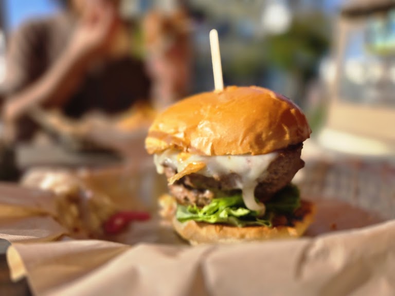 Shwack Burger at The Shwack Beach Grill
