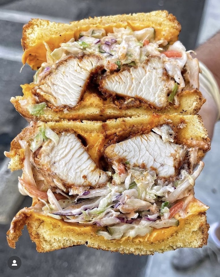 Grilled Cheese Chicken Sandwich Combo at Ritchies Hot Chicken & Pizza